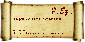 Hajdukovics Szabina névjegykártya