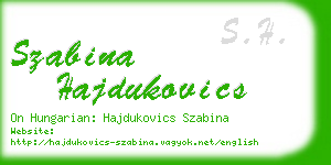 szabina hajdukovics business card